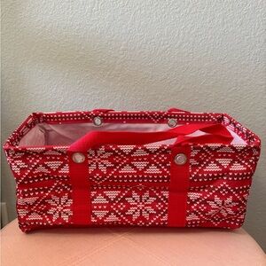 Thirty-One Red and White Nordic Tote Bag